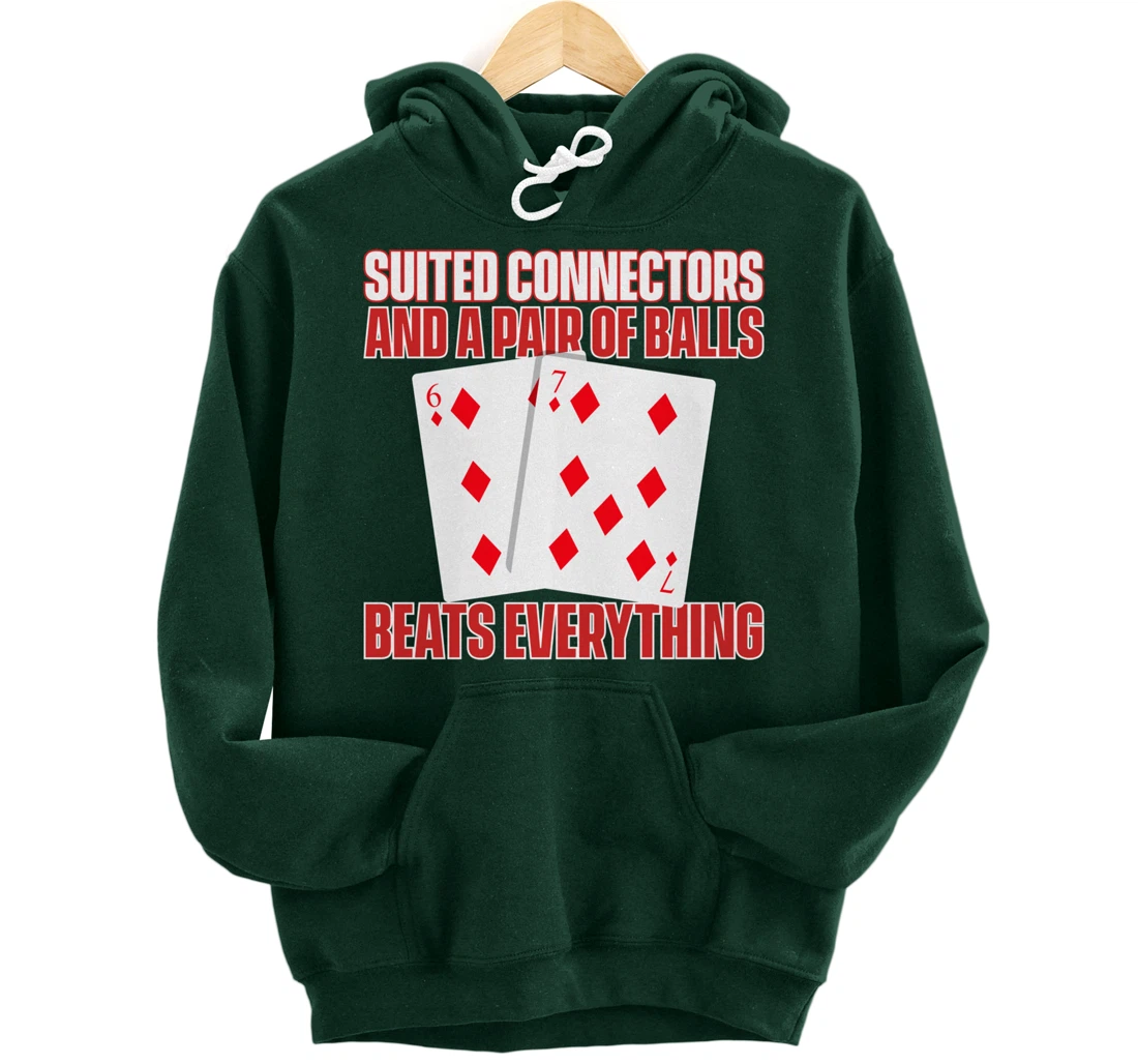 Poker Texas Hold'em - Funny Gambling Casino Gambler Poker Pullover Hoodie