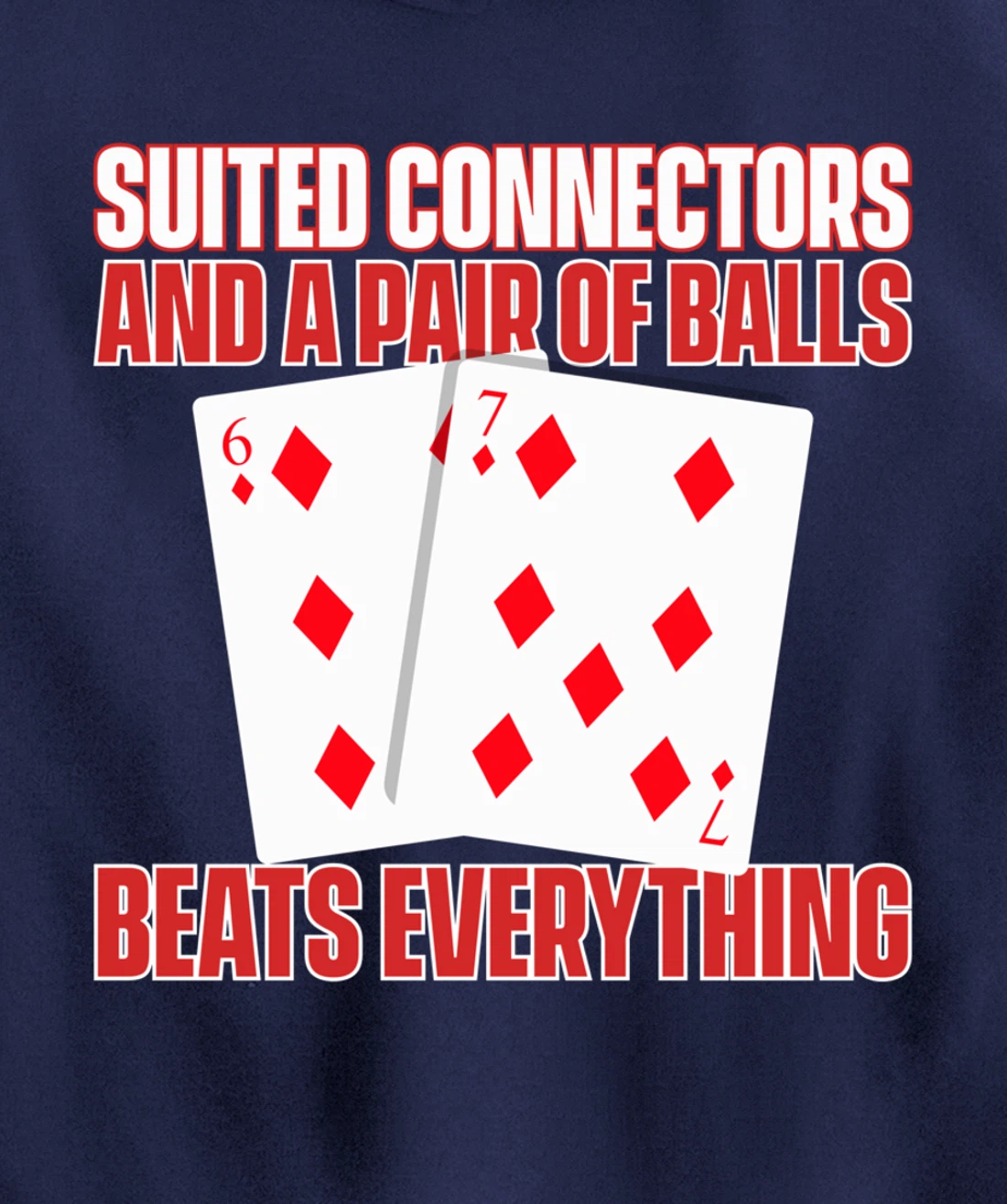 Poker Texas Hold'em - Funny Gambling Casino Gambler Poker Pullover Hoodie