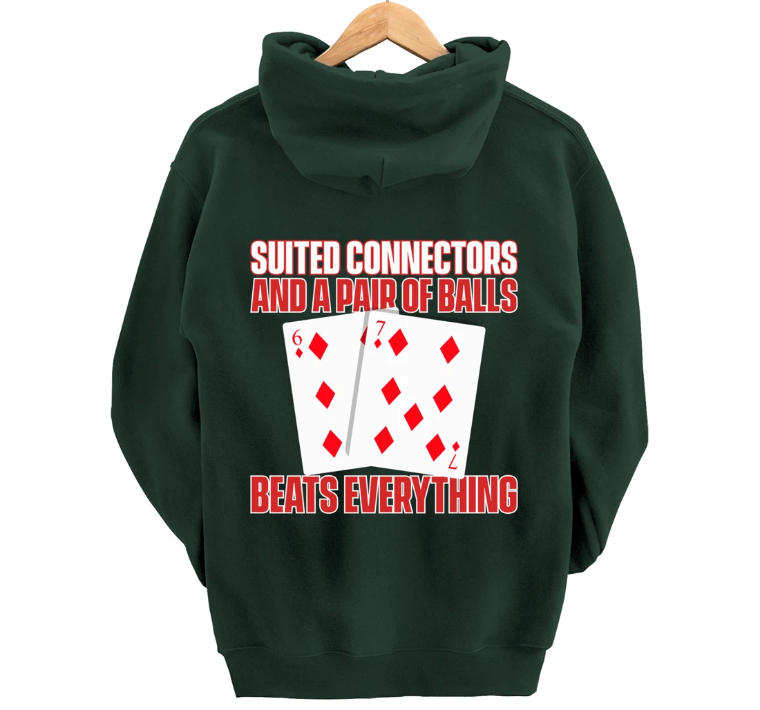 Poker Texas Hold'em - Funny Gambling Casino Gambler Poker Pullover Hoodie