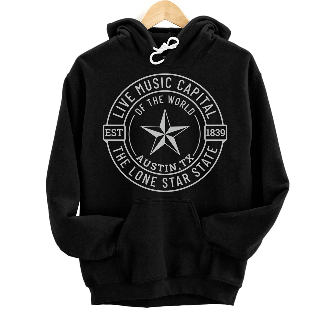 Austin Texas Live Music Capital of the World Souvenir Pullover Hoodie