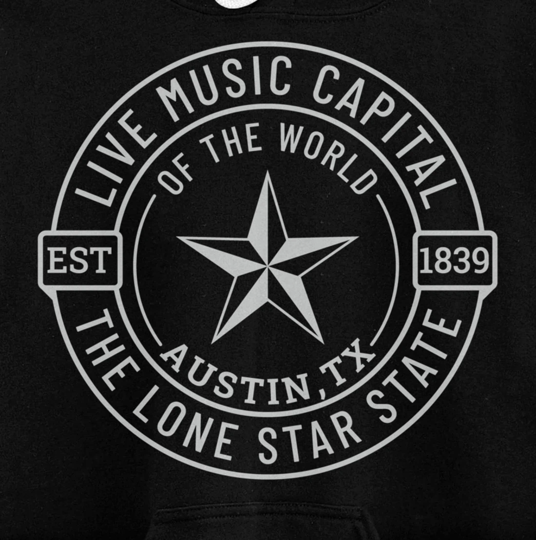Austin Texas Live Music Capital of the World Souvenir Pullover Hoodie