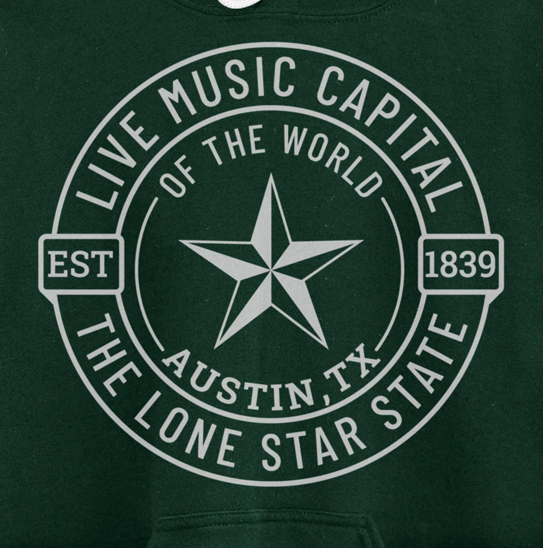 Austin Texas Live Music Capital of the World Souvenir Pullover Hoodie