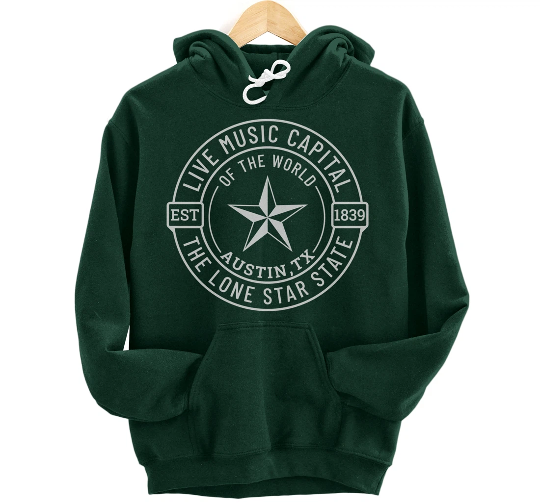 Austin Texas Live Music Capital of the World Souvenir Pullover Hoodie
