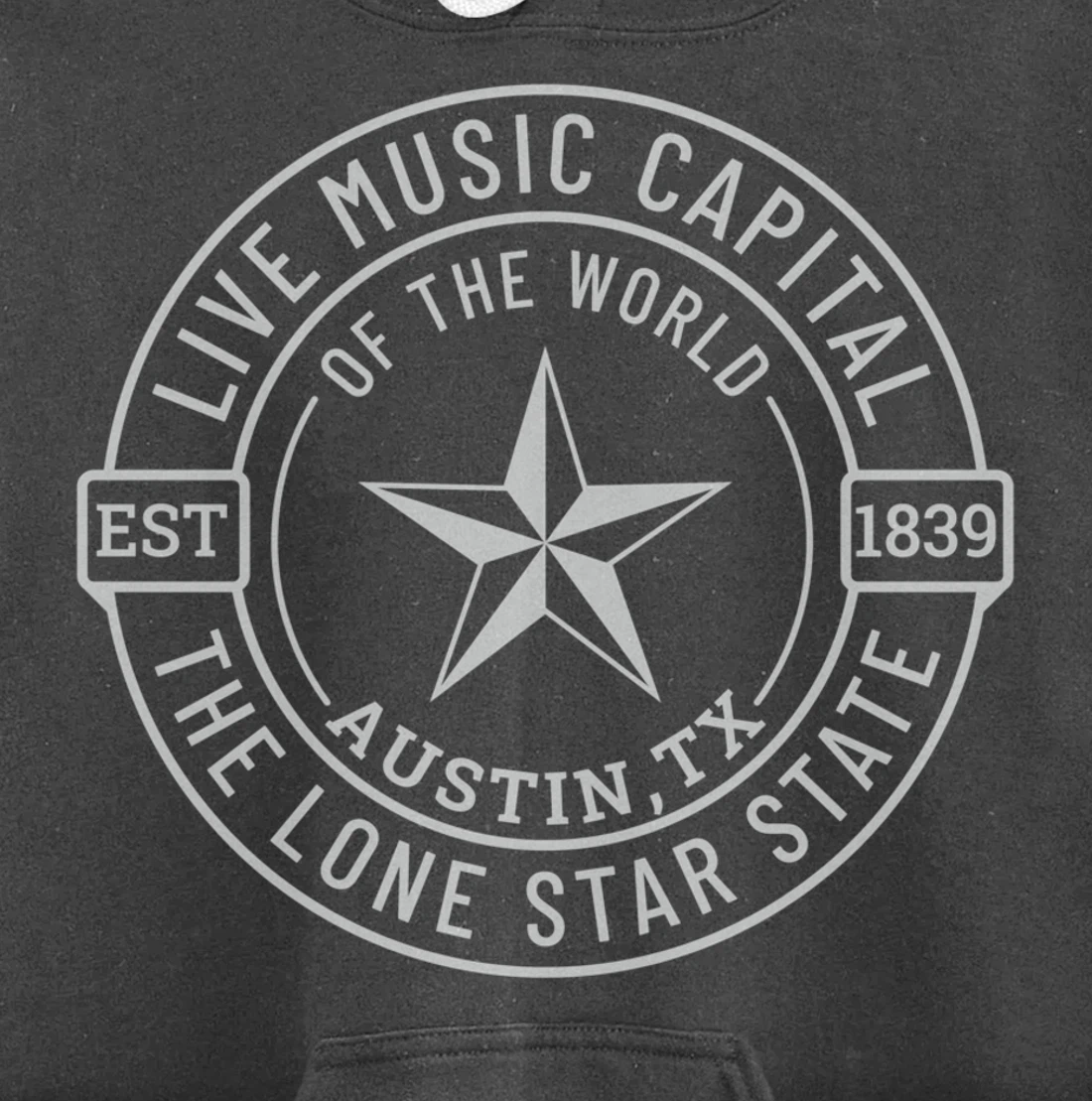 Austin Texas Live Music Capital of the World Souvenir Pullover Hoodie