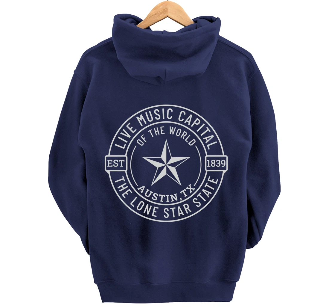 Austin Texas Live Music Capital of the World Souvenir Pullover Hoodie