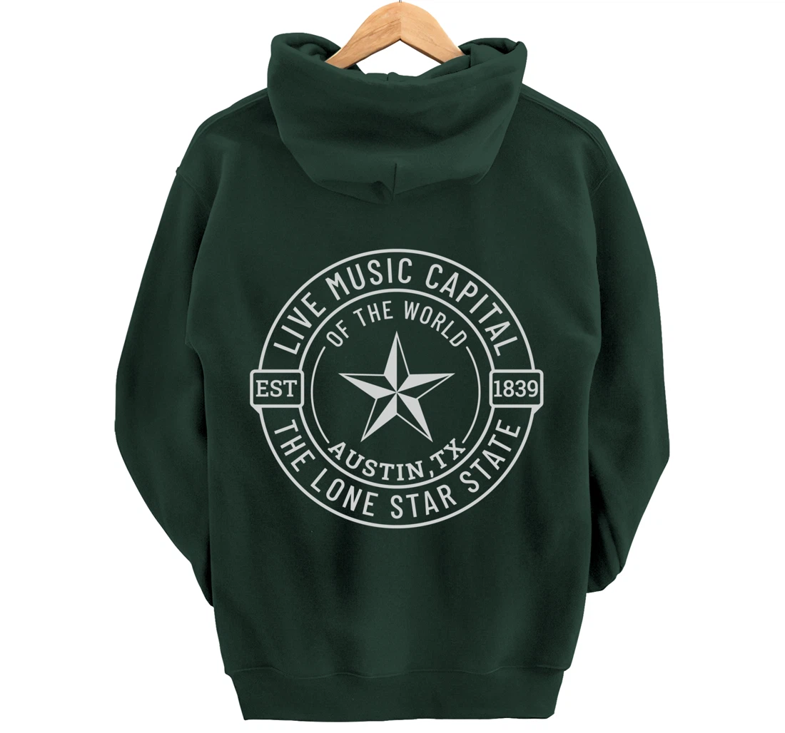 Austin Texas Live Music Capital of the World Souvenir Pullover Hoodie