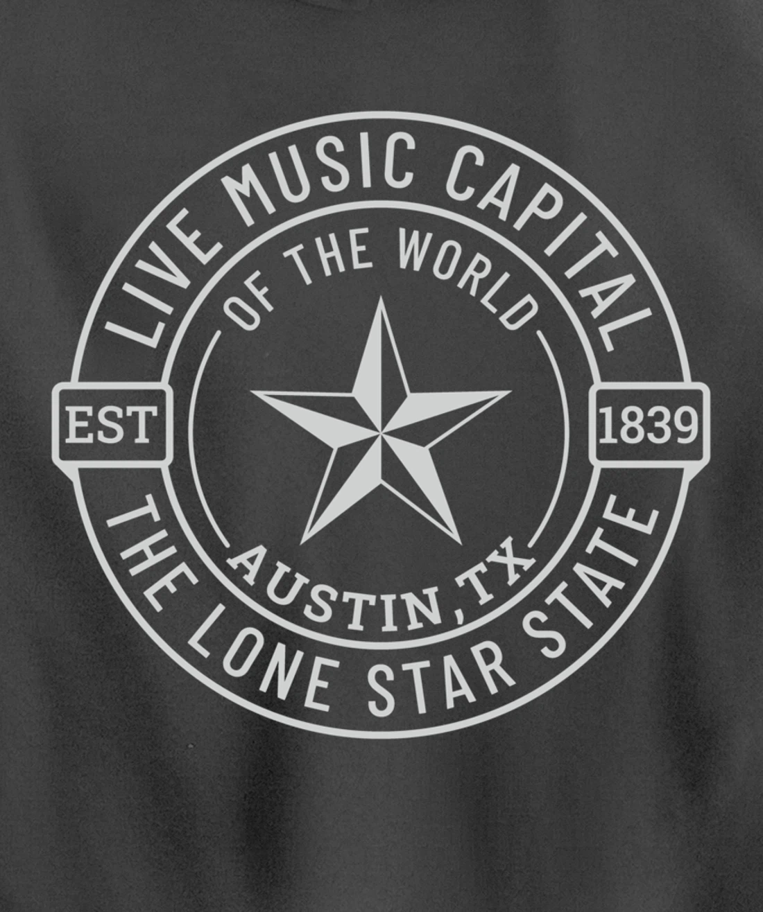 Austin Texas Live Music Capital of the World Souvenir Pullover Hoodie