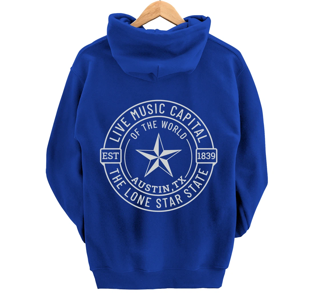 Austin Texas Live Music Capital of the World Souvenir Pullover Hoodie
