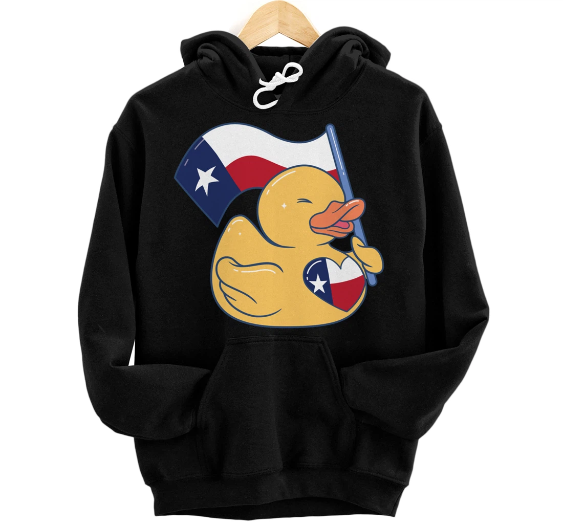 Easily Distracted By Ducks Texas Flag Bird Dallas Austin Tx Pullover Hoodie