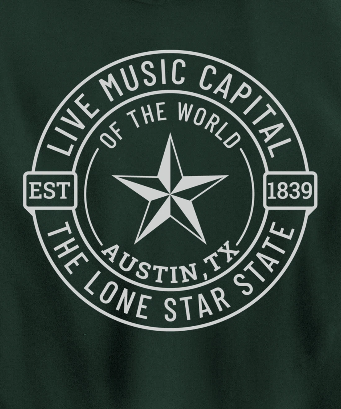 Austin Texas Live Music Capital of the World Souvenir Pullover Hoodie
