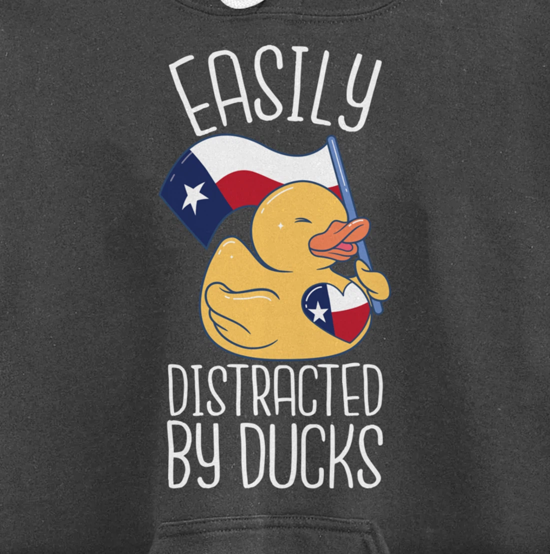 Easily Distracted By Ducks Texas Flag Bird Dallas Austin Tx Pullover Hoodie