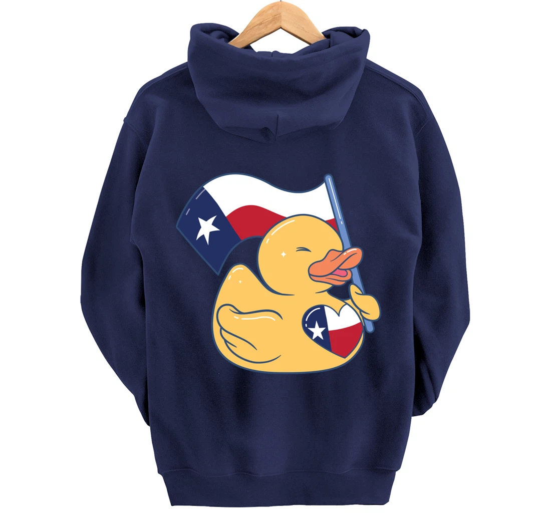 Easily Distracted By Ducks Texas Flag Bird Dallas Austin Tx Pullover Hoodie