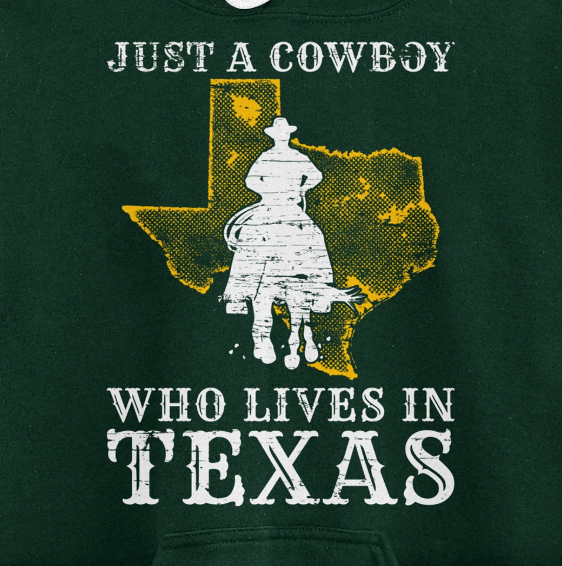 US State Patriotic Texan Cowboy Men Boys Patriotic Texas Pullover Hoodie