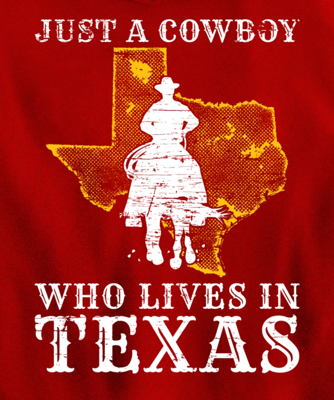 US State Patriotic Texan Cowboy Men Boys Patriotic Texas Pullover Hoodie