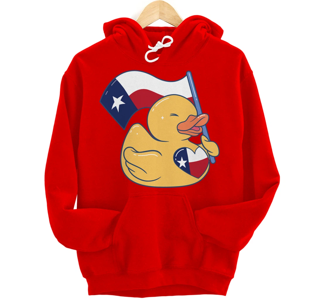 Easily Distracted By Ducks Texas Flag Bird Dallas Austin Tx Pullover Hoodie