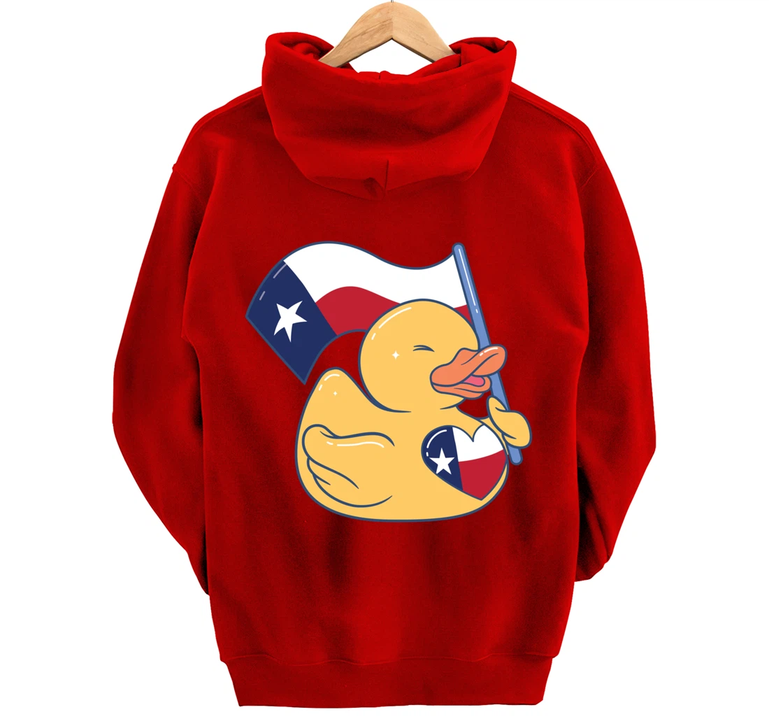 Easily Distracted By Ducks Texas Flag Bird Dallas Austin Tx Pullover Hoodie