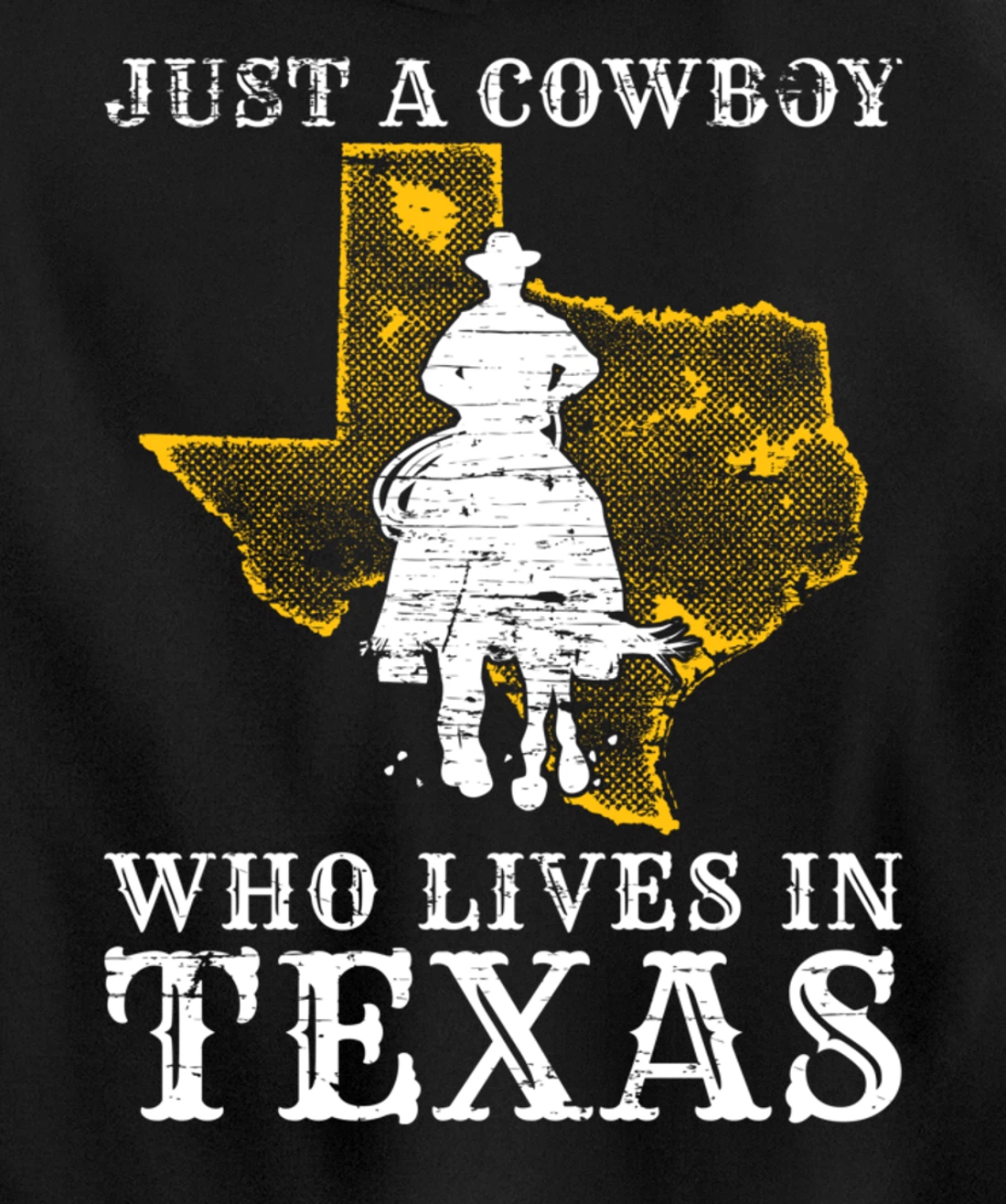 US State Patriotic Texan Cowboy Men Boys Patriotic Texas Pullover Hoodie