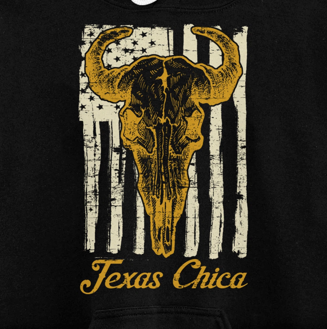 USA Flag Texas Chica Women Girls Proud Texan US State Texas Pullover Hoodie