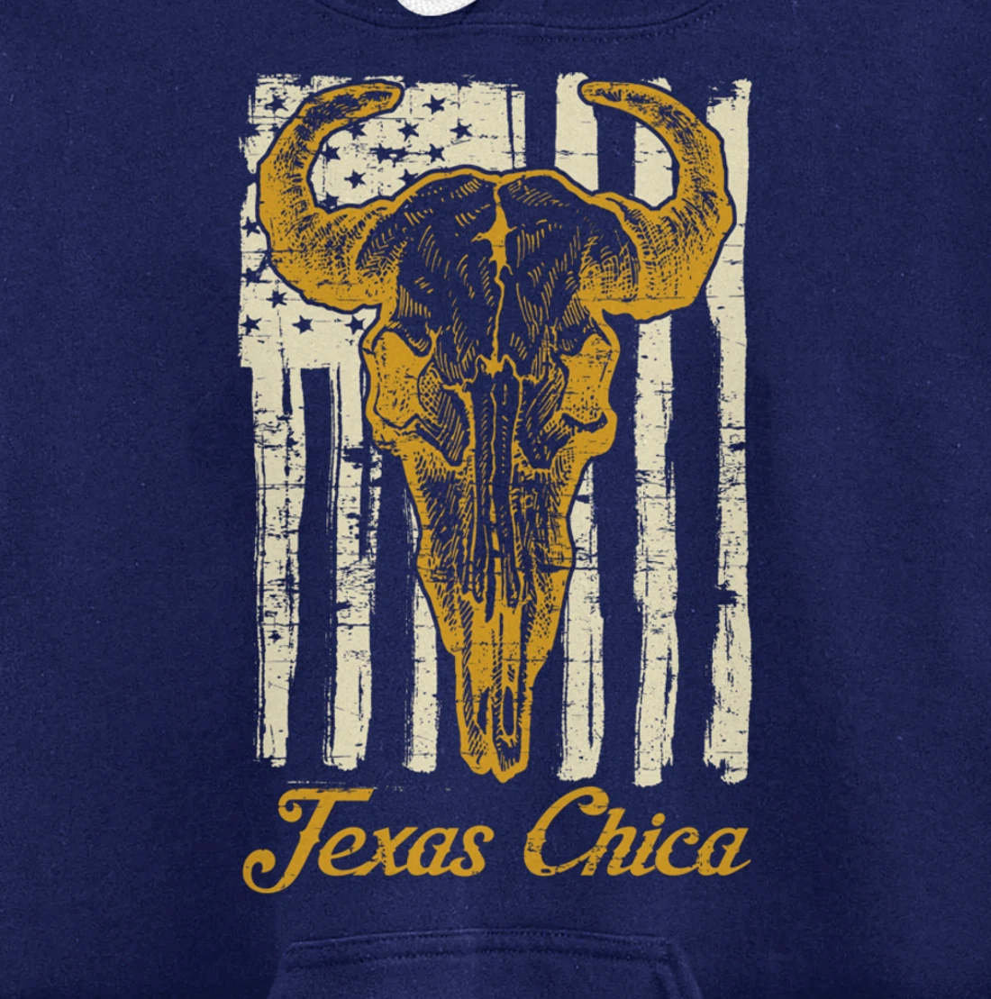 USA Flag Texas Chica Women Girls Proud Texan US State Texas Pullover Hoodie