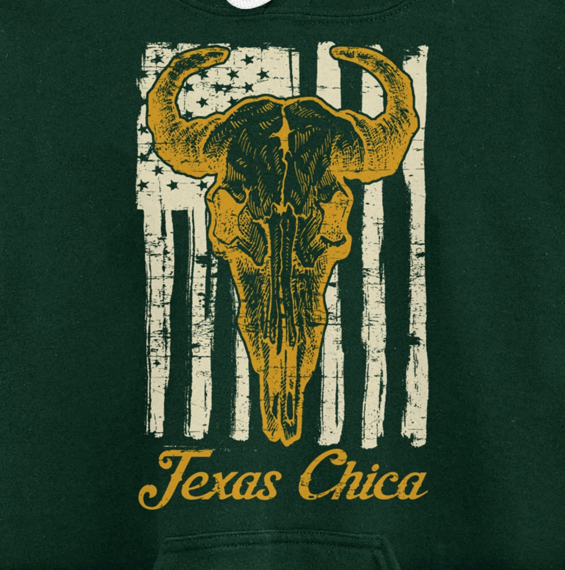 USA Flag Texas Chica Women Girls Proud Texan US State Texas Pullover Hoodie