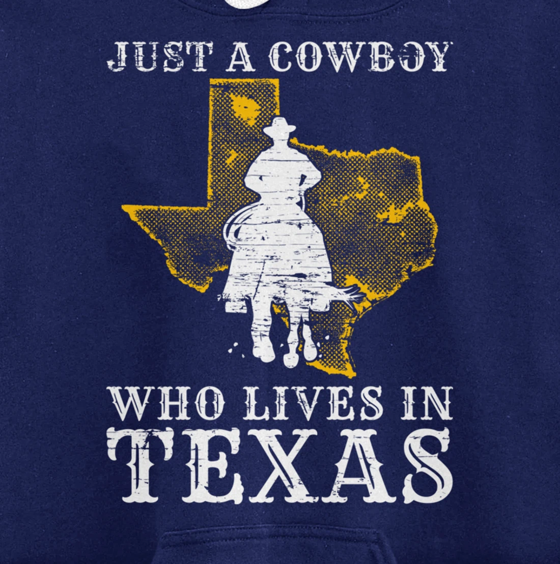 US State Patriotic Texan Cowboy Men Boys Patriotic Texas Pullover Hoodie