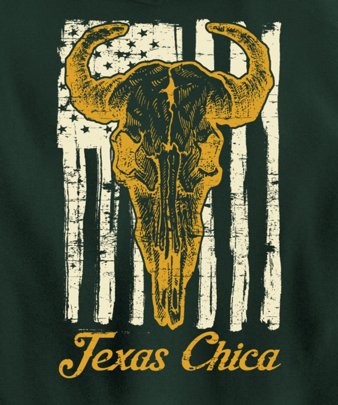 USA Flag Texas Chica Women Girls Proud Texan US State Texas Pullover Hoodie