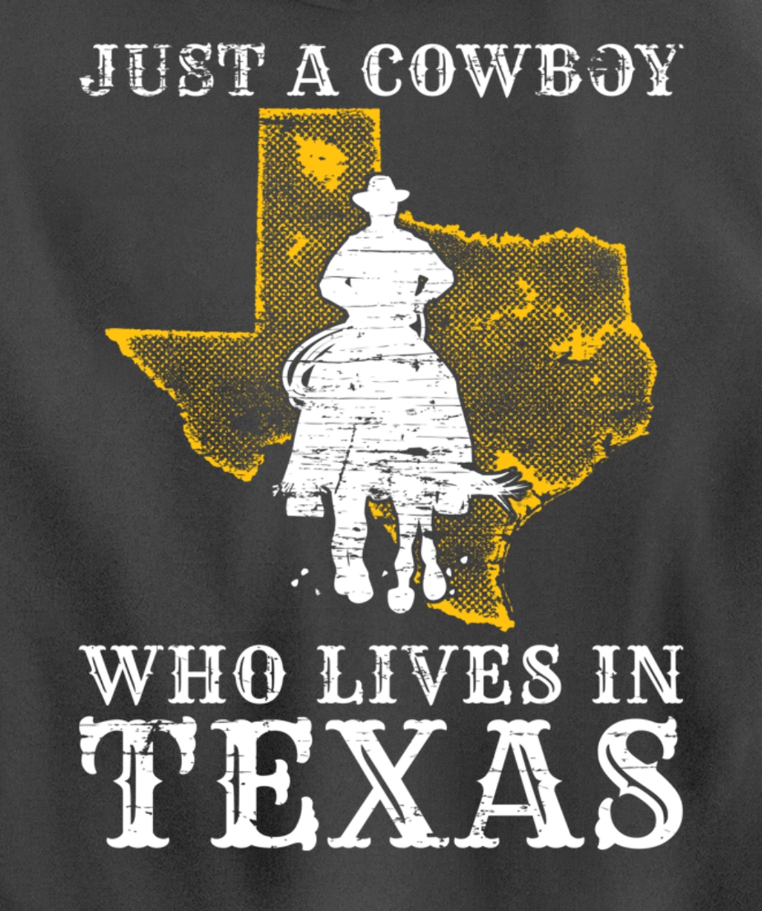 US State Patriotic Texan Cowboy Men Boys Patriotic Texas Pullover Hoodie