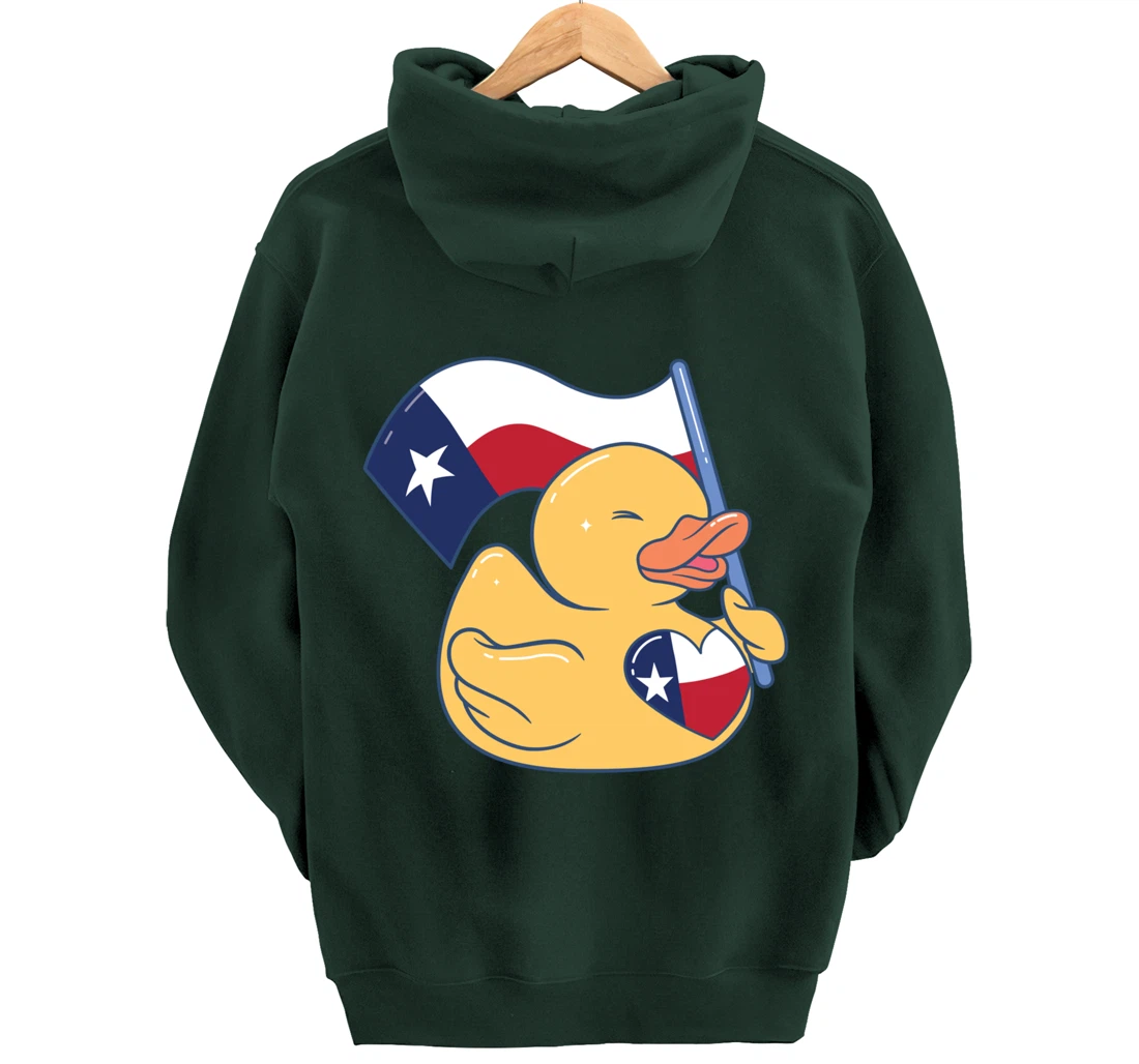 Easily Distracted By Ducks Texas Flag Bird Dallas Austin Tx Pullover Hoodie