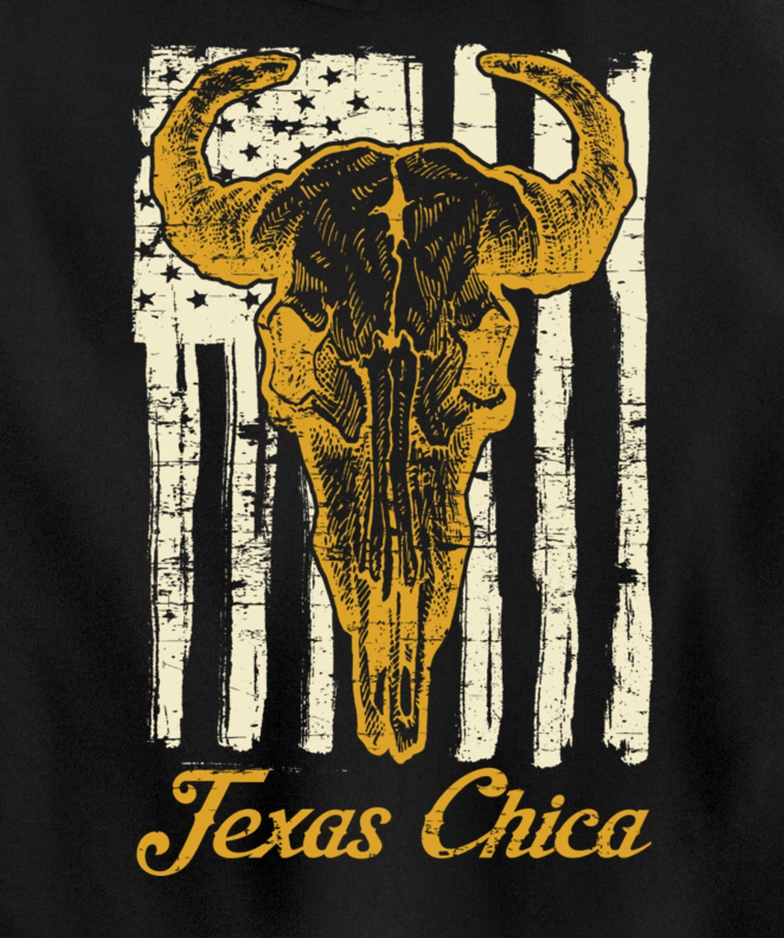 USA Flag Texas Chica Women Girls Proud Texan US State Texas Pullover Hoodie