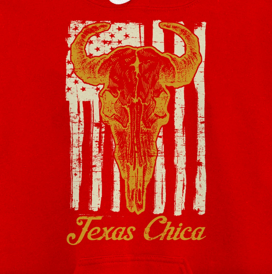 USA Flag Texas Chica Women Girls Proud Texan US State Texas Pullover Hoodie