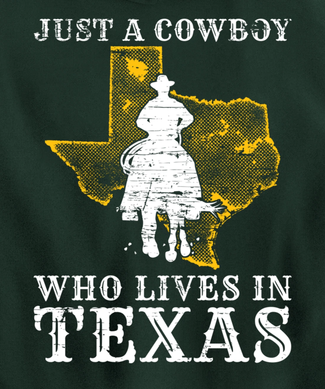 US State Patriotic Texan Cowboy Men Boys Patriotic Texas Pullover Hoodie