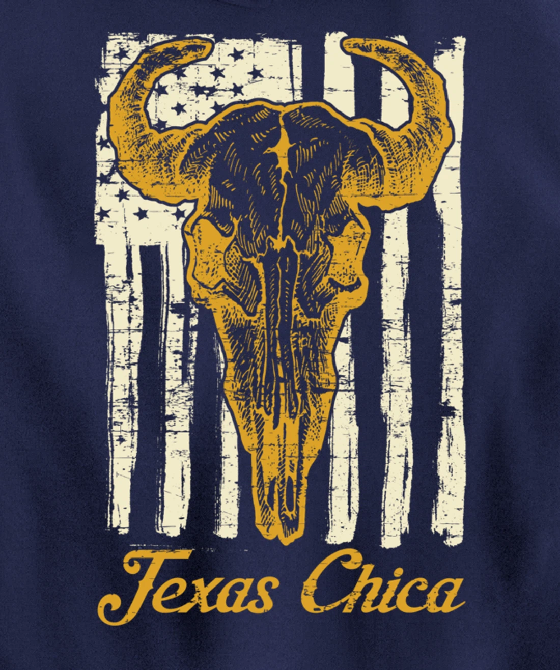 USA Flag Texas Chica Women Girls Proud Texan US State Texas Pullover Hoodie