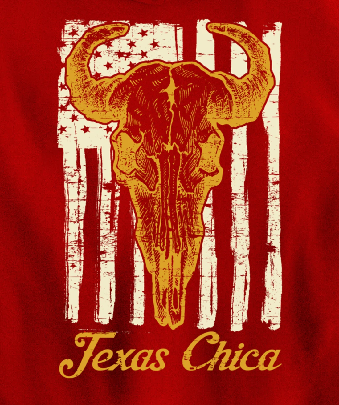 USA Flag Texas Chica Women Girls Proud Texan US State Texas Pullover Hoodie