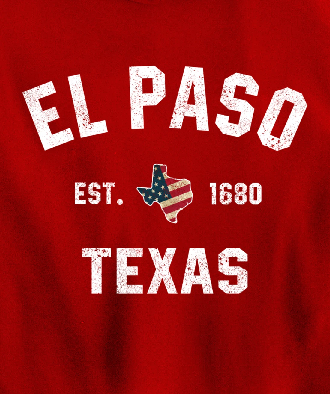 El Paso Texas TX Sports Design Coach Vintage American Flag Pullover Hoodie