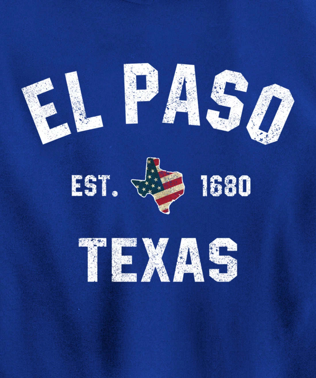 El Paso Texas TX Sports Design Coach Vintage American Flag Pullover Hoodie
