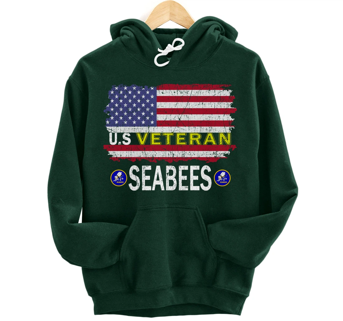 US Seabees Veterans Day Shirt-US Seabees Veteran Pride Pullover Hoodie