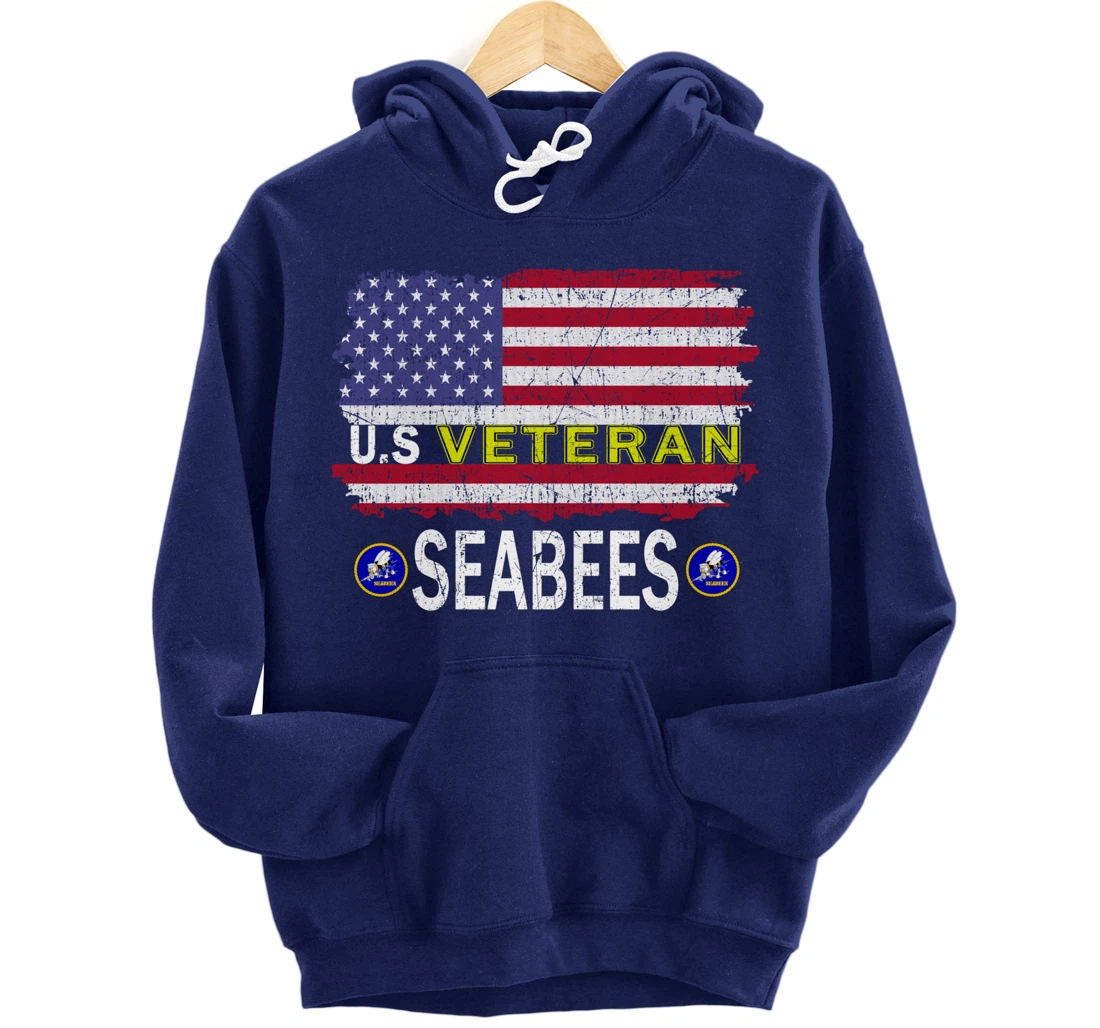 US Seabees Veterans Day Shirt-US Seabees Veteran Pride Pullover Hoodie
