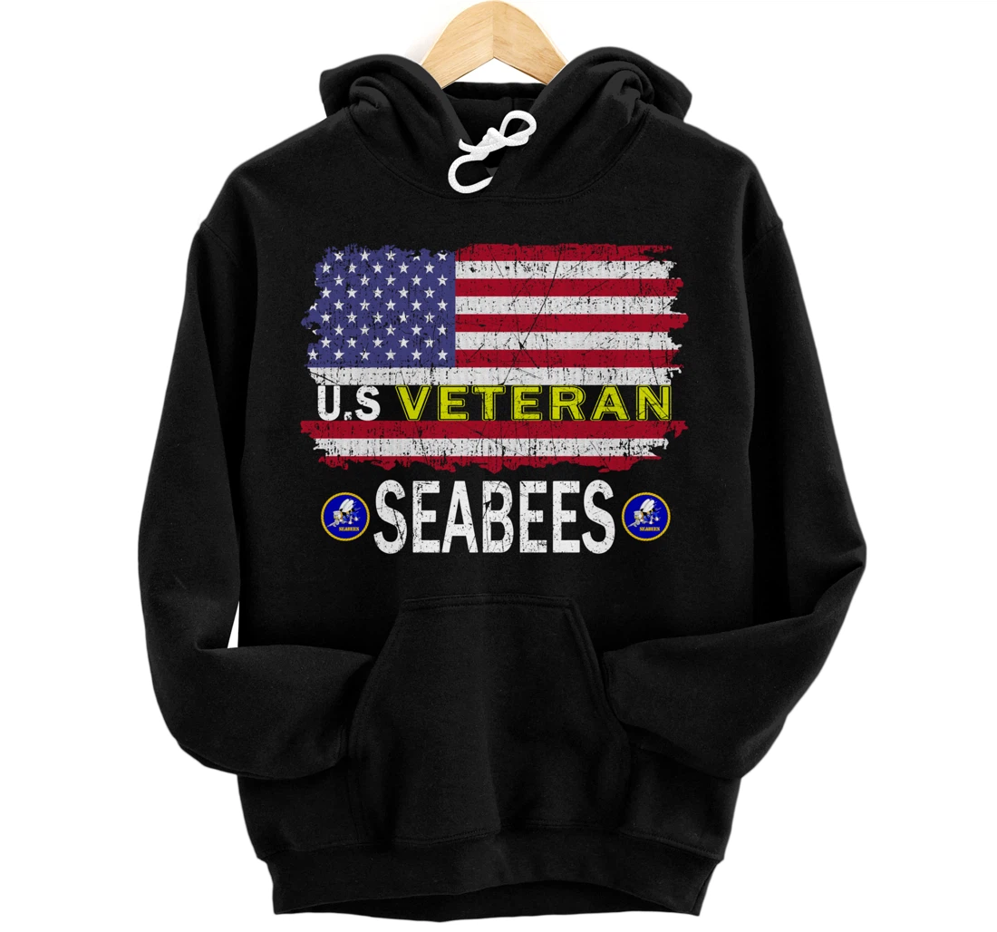 US Seabees Veterans Day Shirt-US Seabees Veteran Pride Pullover Hoodie