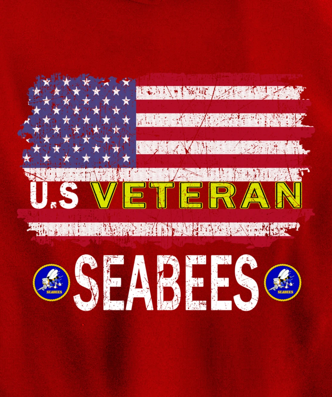 US Seabees Veterans Day Shirt-US Seabees Veteran Pride Pullover Hoodie