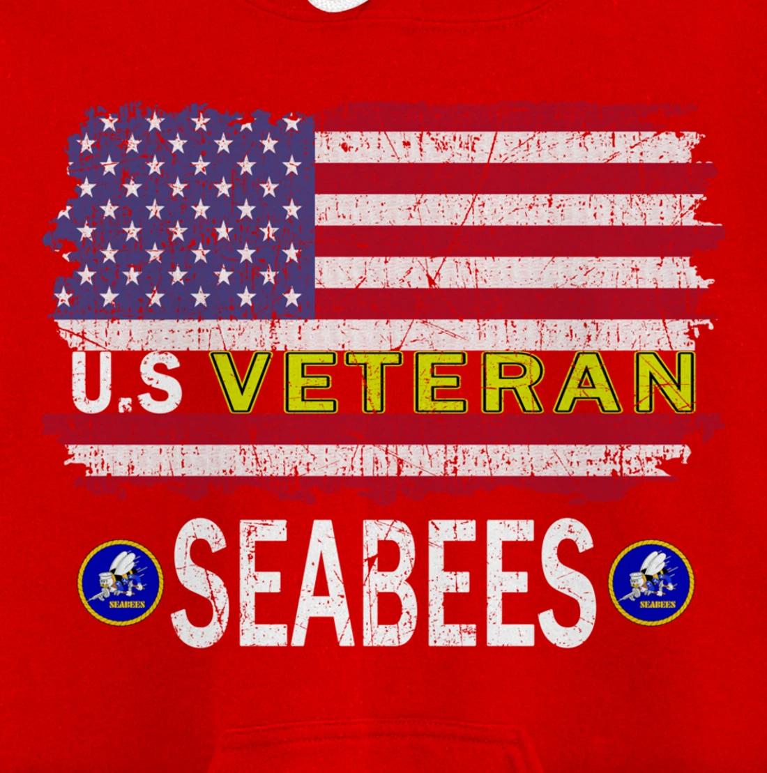 US Seabees Veterans Day Shirt-US Seabees Veteran Pride Pullover Hoodie