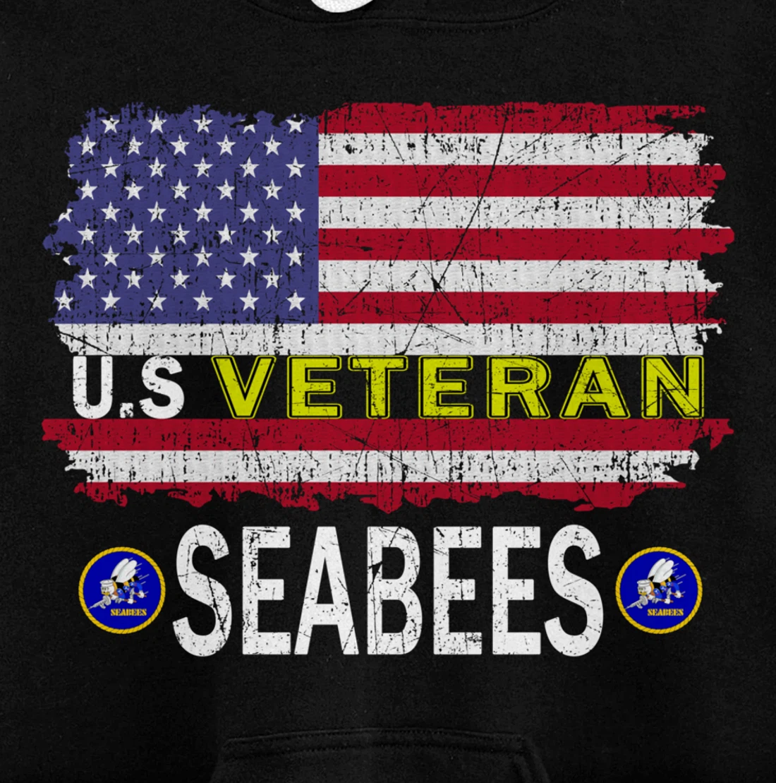 US Seabees Veterans Day Shirt-US Seabees Veteran Pride Pullover Hoodie