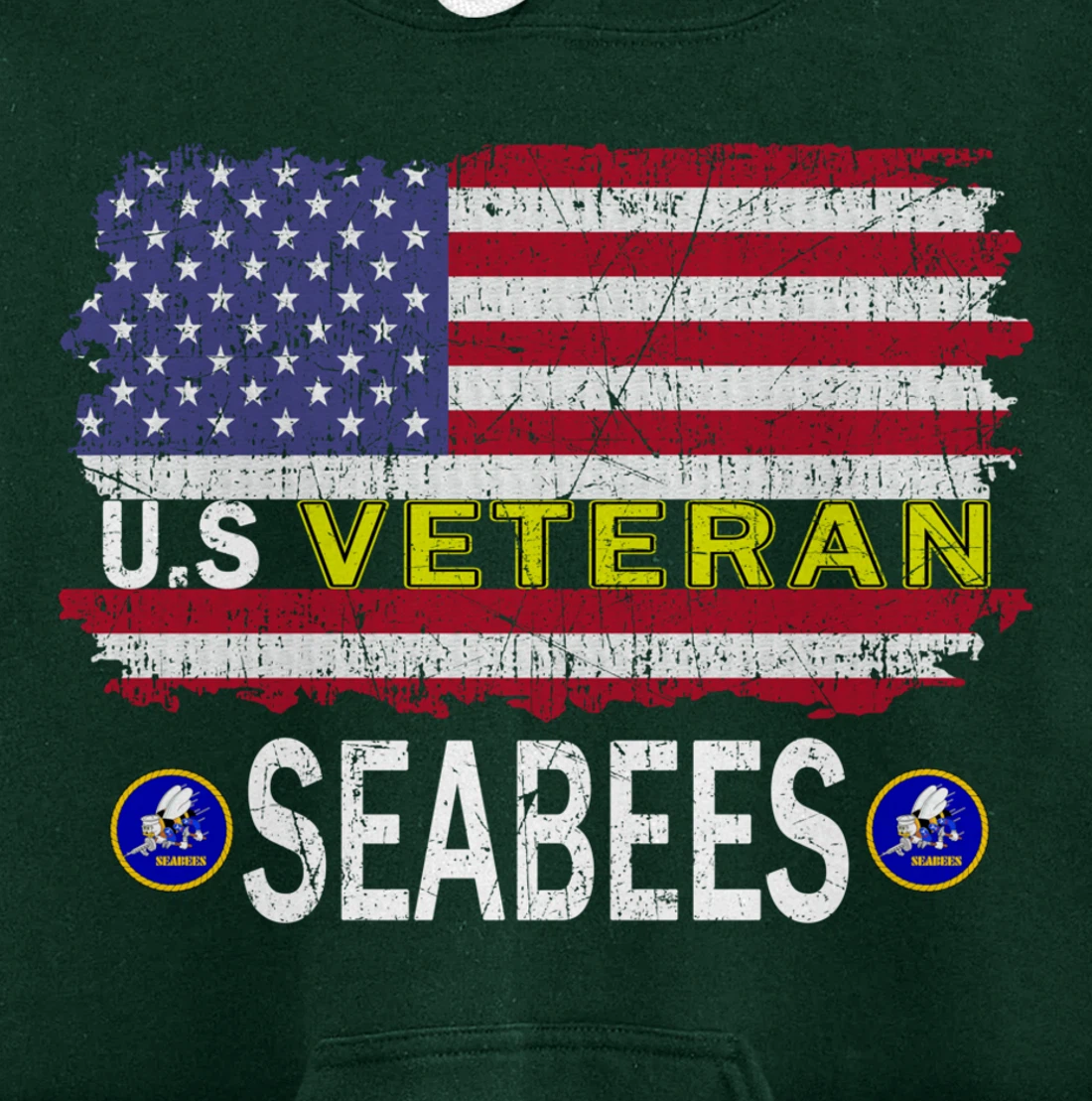 US Seabees Veterans Day Shirt-US Seabees Veteran Pride Pullover Hoodie