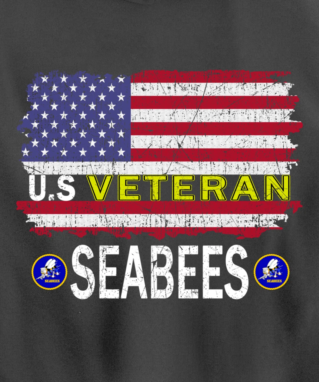US Seabees Veterans Day Shirt-US Seabees Veteran Pride Pullover Hoodie