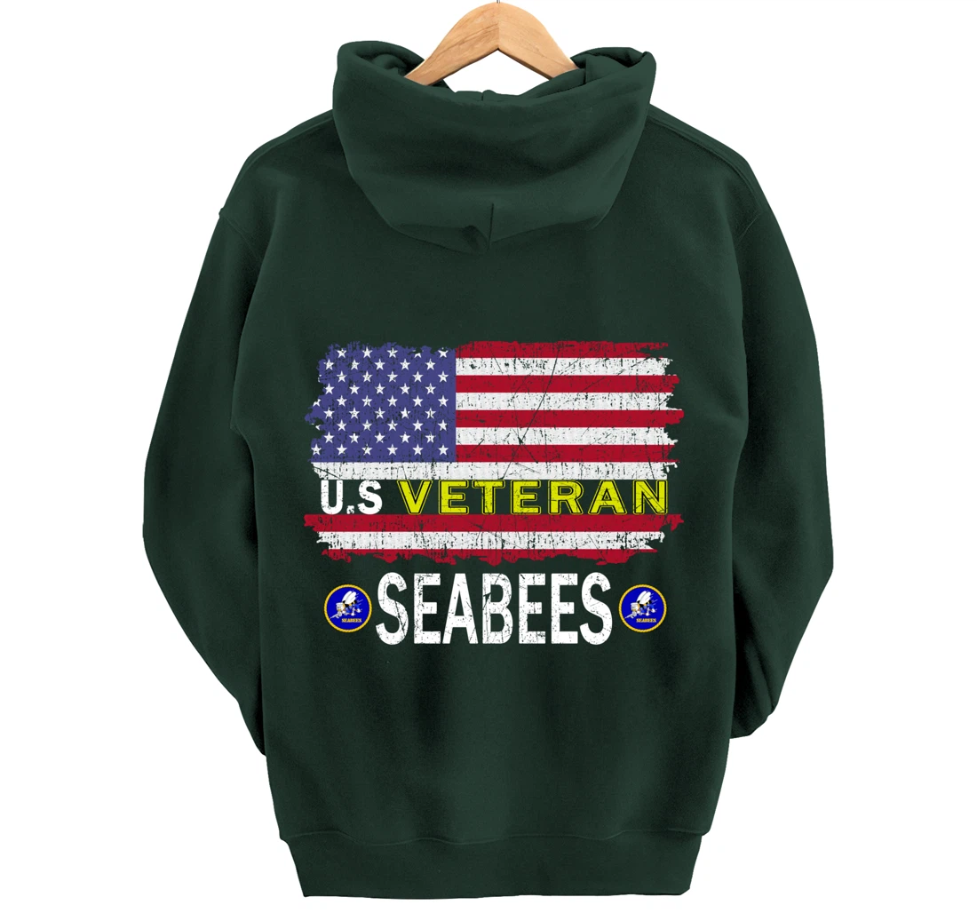 US Seabees Veterans Day Shirt-US Seabees Veteran Pride Pullover Hoodie