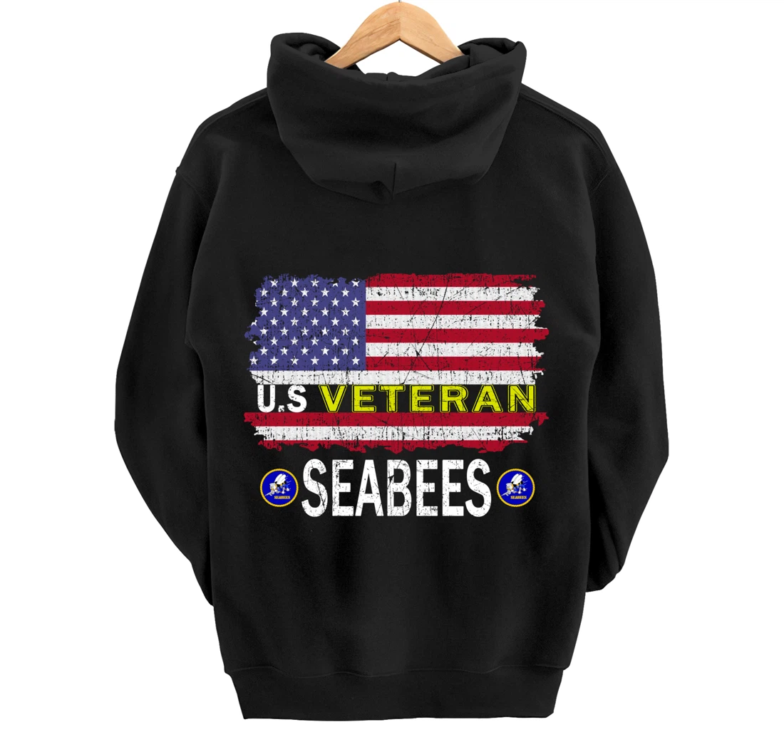 US Seabees Veterans Day Shirt-US Seabees Veteran Pride Pullover Hoodie