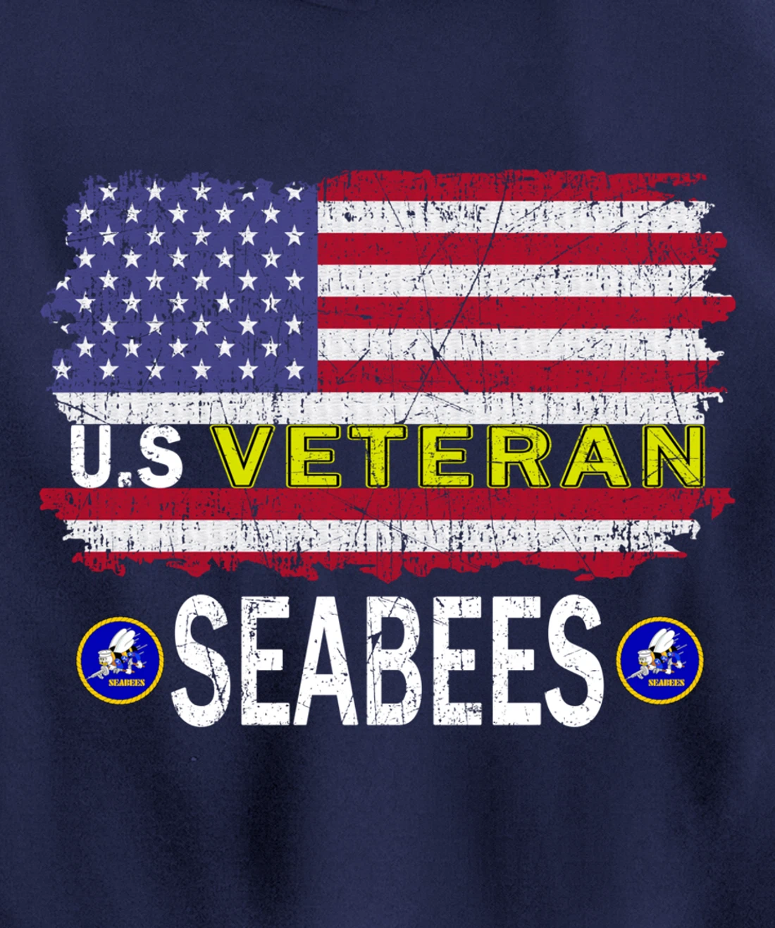 US Seabees Veterans Day Shirt-US Seabees Veteran Pride Pullover Hoodie