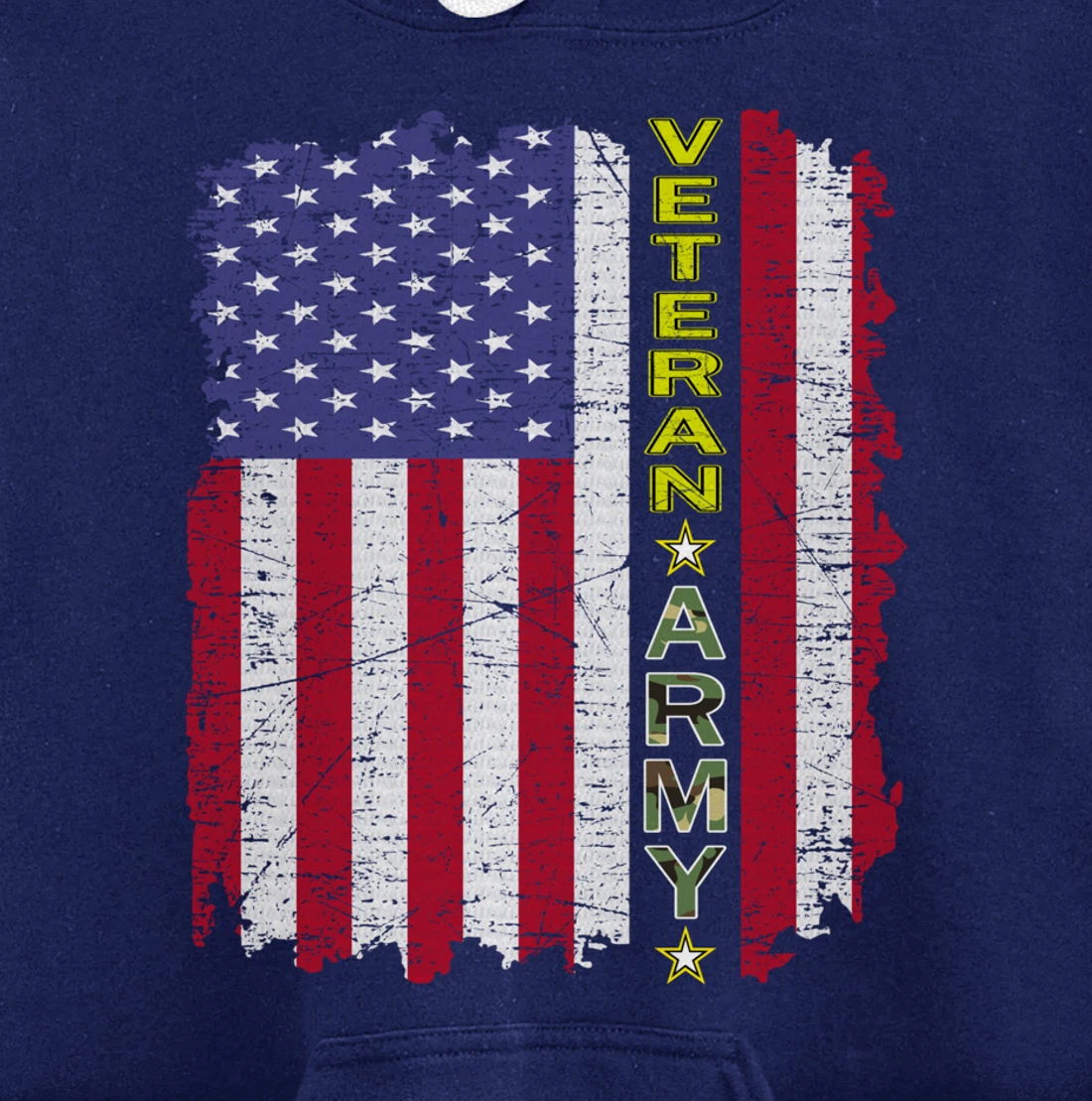 Proud Army Veteran-US Veterans Day Shirt-US Army Veteran Pullover Hoodie