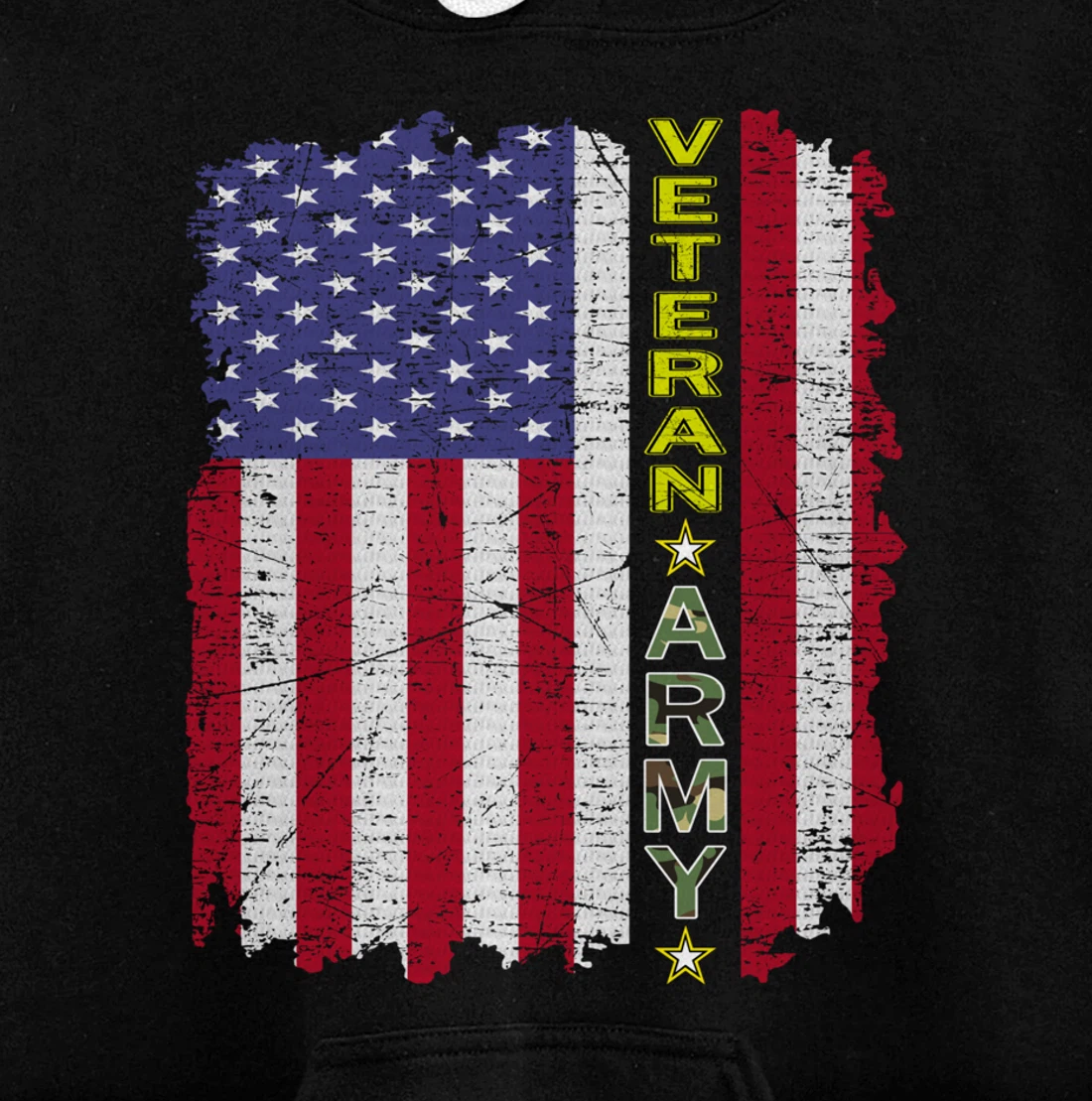 Proud Army Veteran-US Veterans Day Shirt-US Army Veteran Pullover Hoodie
