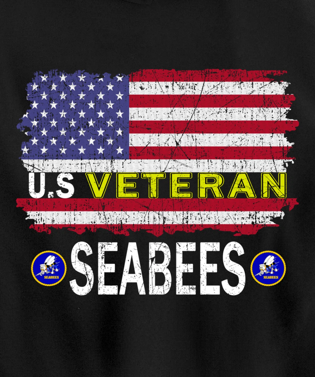 US Seabees Veterans Day Shirt-US Seabees Veteran Pride Pullover Hoodie