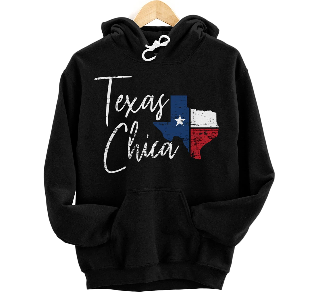 Funny Texas Chica US Patriot Texan Women Gift Texas Pullover Hoodie